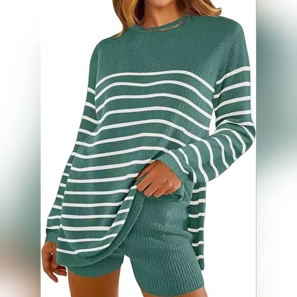 Women's Spring Summer Sweater 2 Piece Beach Vacation Outfits Matching Med. NWT - Picture 1 of 10